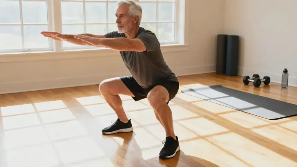 Combien de squats FAIRE à 50 ans ? L&rsquo;erreur qui bloque votre masse musculaire